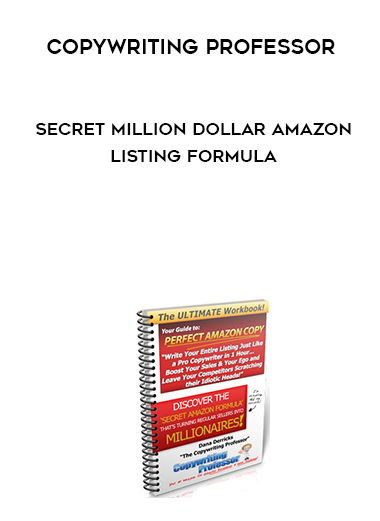 Copy writing professor - Secret Million Dollar Amazon Listing Formula courses available download now.