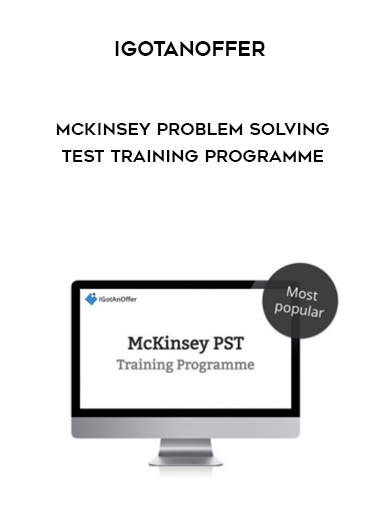 IGotAnOffer – McKinsey Problem Solving Test Training Programme courses available download now.